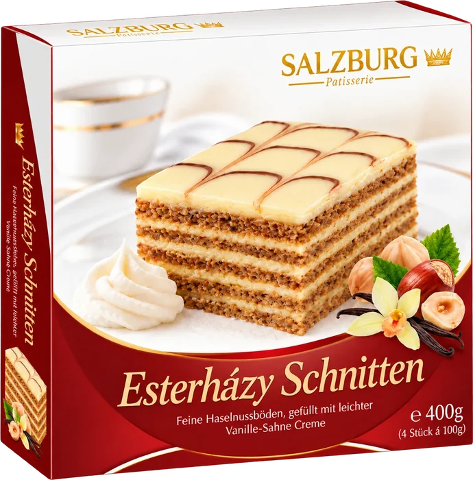 Esterházy Schnitten, Verpackung