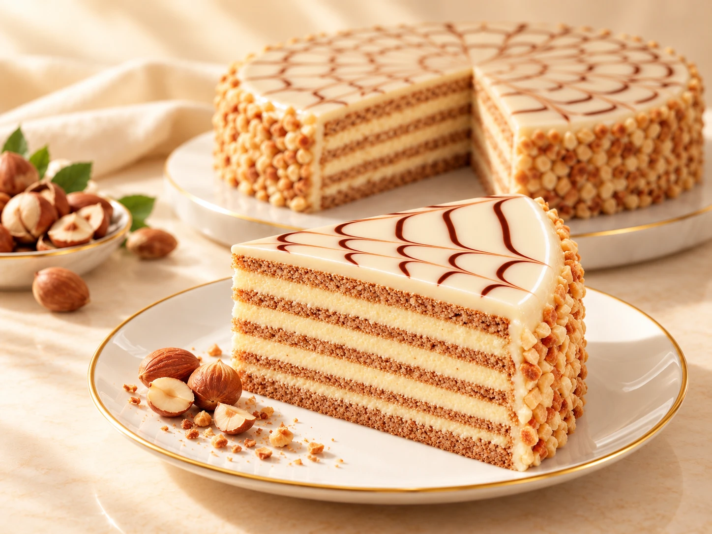 Esterházy Torte 500 g, angeschnitten