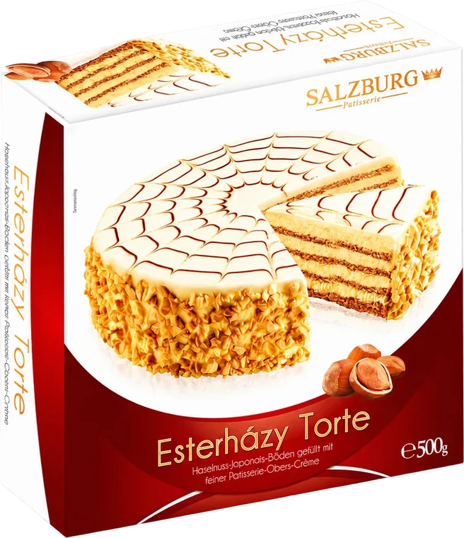 Esterházy Torte, Verpackung