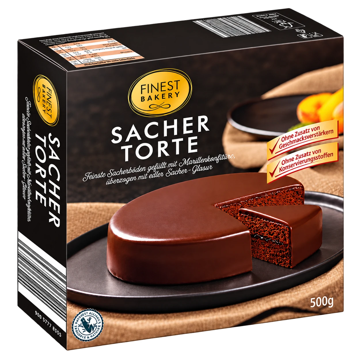 Finest Bakery Sacher Torte 500 g, Packung