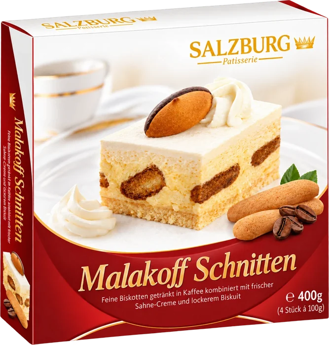 Malakoff Schnitten, Verpackung