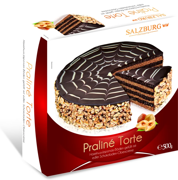 Praliné Torte, Verpackung