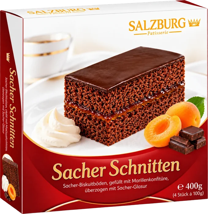 Sacher Schnitten, Verpackung