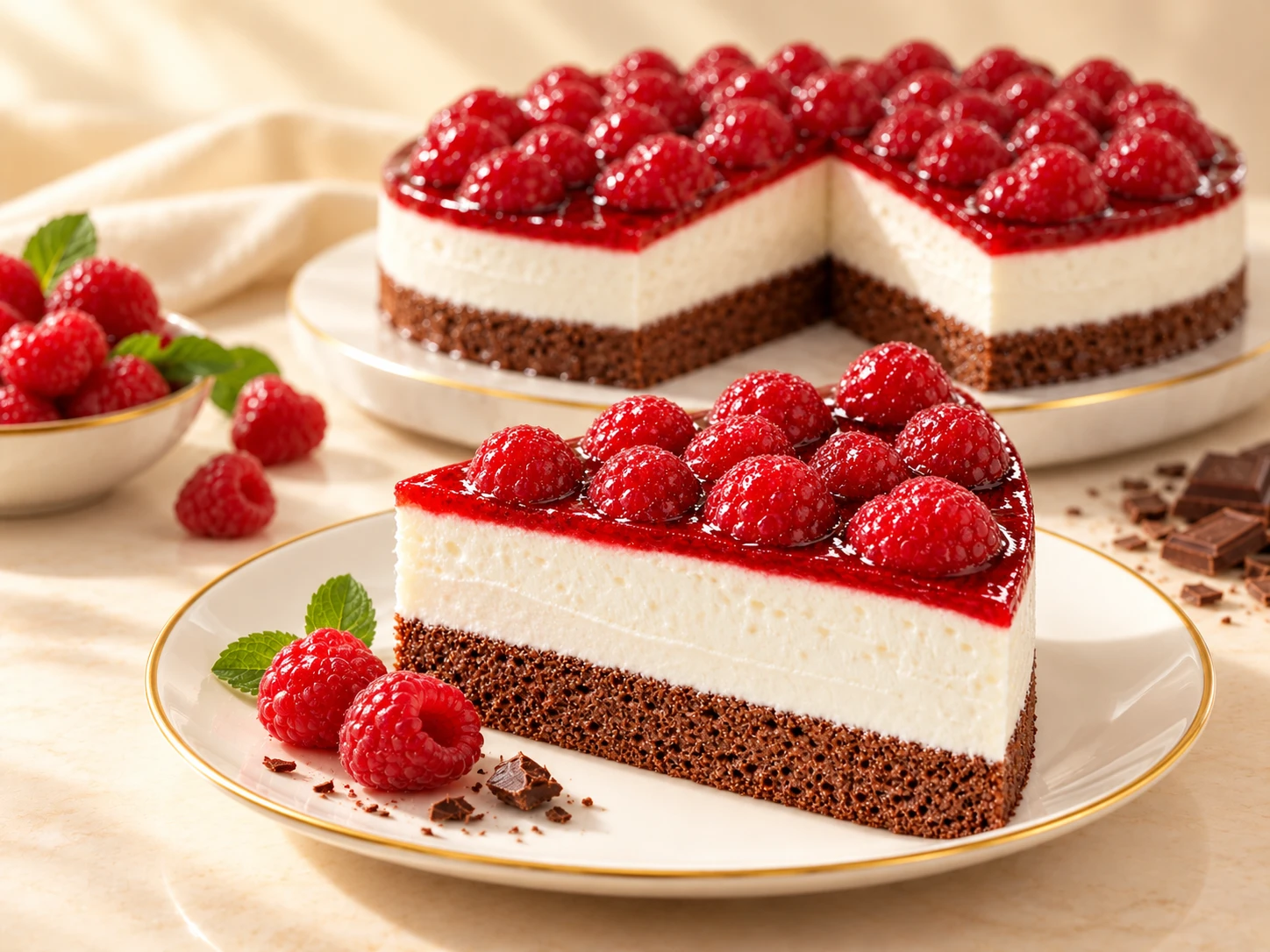 Von Herzen Himbeere 500 g, angeschnitten
